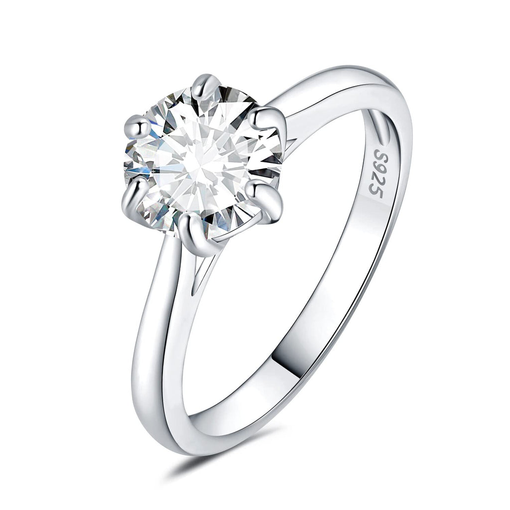 JewelryPalace 1-3ct Classique Cubic Zirconia Bague Taille Rond Solitaire Pierre Argent Massif 925 Femme, Plaqué Or Jaune Or Rose Bague Diamant Simulé Fiançailles Mariage, Ensemble Bijoux Femme Mariee