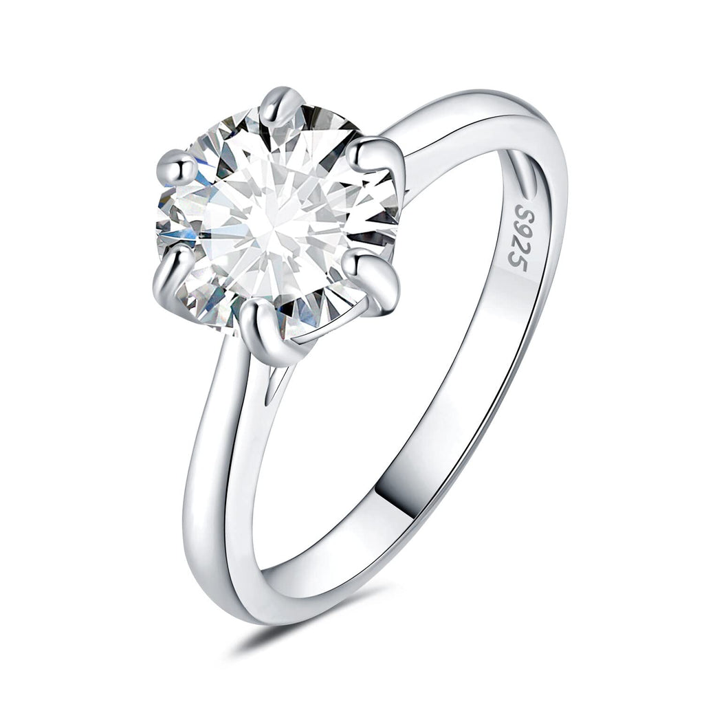 JewelryPalace 1-3ct Classique Cubic Zirconia Bague Taille Rond Solitaire Pierre Argent Massif 925 Femme, Plaqué Or Jaune Or Rose Bague Diamant Simulé Fiançailles Mariage, Ensemble Bijoux Femme Mariee
