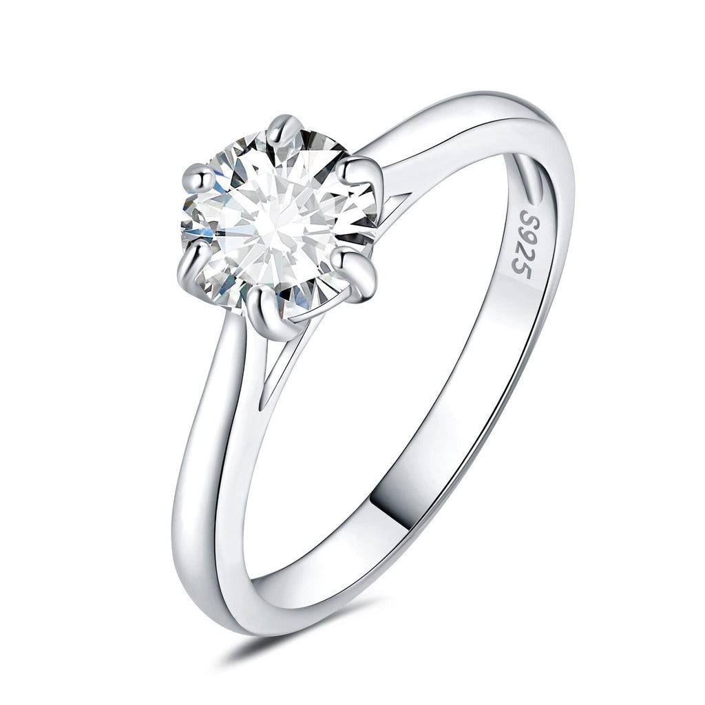 JewelryPalace 1-3ct Classique Cubic Zirconia Bague Taille Rond Solitaire Pierre Argent Massif 925 Femme, Plaqué Or Jaune Or Rose Bague Diamant Simulé Fiançailles Mariage, Ensemble Bijoux Femme Mariee